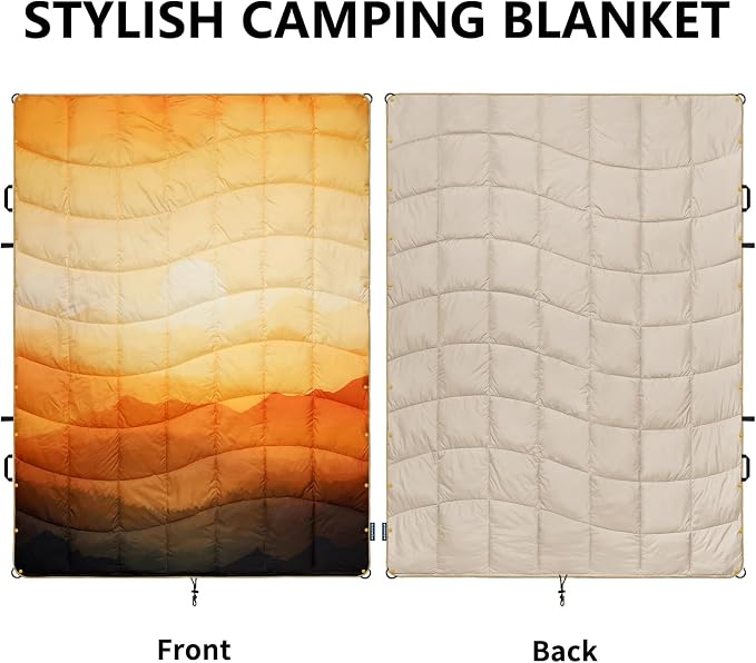 Camping Blanket, Puffy Blankets Lightweight Windproof Resistant for Outdoors,Hiking, Backpacking,Car,Picnic,Stadium - Image 3