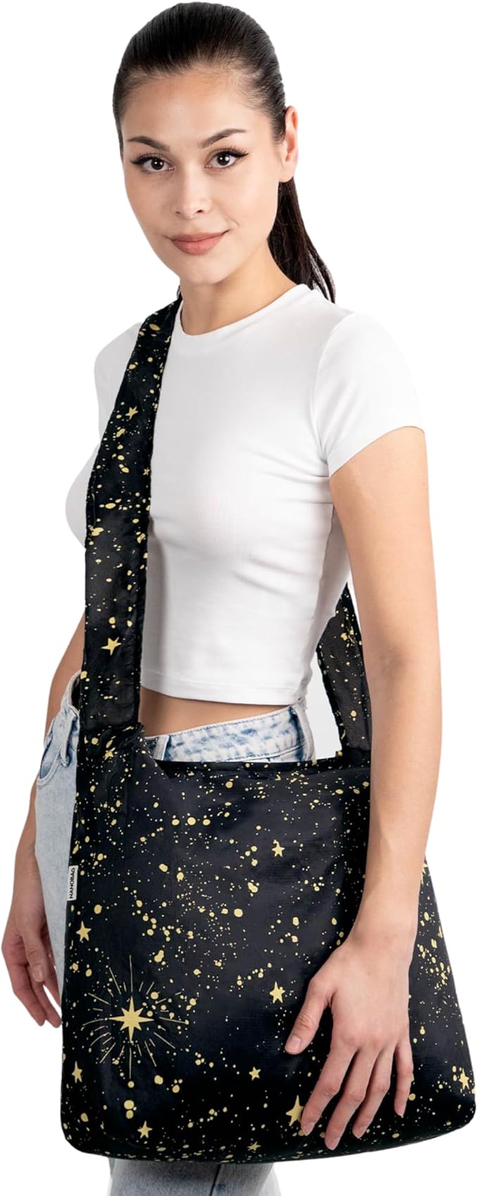 Nanobag Sling 19L Foldable Packable Crossbody Grocery Bag for Men & Women | 0.9 oz Premium Portable Collapsible Compact Ultralight Pocket-Sized for Everyday Use & Travel - Image 2