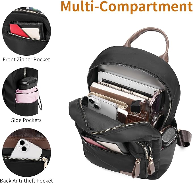 GAEKEAO Backpack Purse for Women PU Leather Anti-theft Backpack Ladies Convertible Large Travel Designer Fashion Shoulder Bag - Image 4