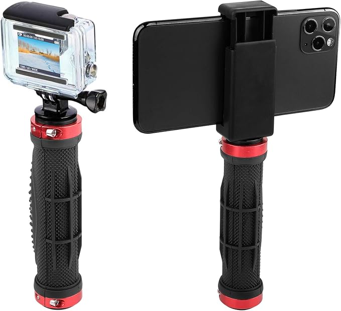 Camera Handle Grip Mount, ChromLives 1/4'' Camera Stabilizer, DSLR Top Handheld Grip with 1/4'' Male Screw for Digital Video Camera Camcorder Action Camera LED Video Light Smartphone 2Pack - Image 2