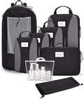 BAGSMART Compression Packing Cubes, 6 PCS Packing Cubes for Suitcases, Travel Bags Organizer for Luggage, Lightweight Packing Cube for Travel Essentials by BAGSMART