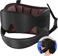 SARISUN Travel Pillow with Chin Strap, Stable Head Support for Long Flight | Extra Chin Support, Secures to Seat Headrest, Airplane Sleep Without Head Bobbing, 360° Support Plane Pillow, Brown Red by SARISUN