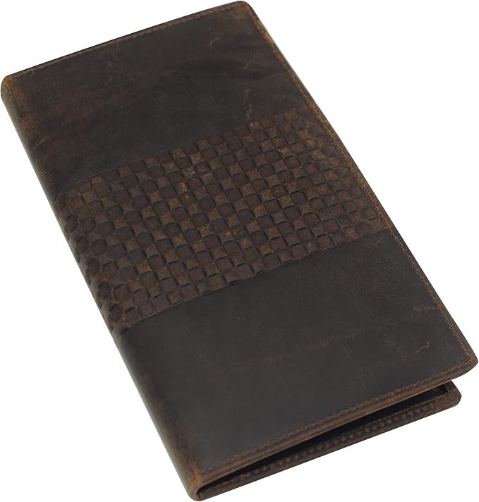Marshal Bifold Leather RFID Blocking Wallet For Men & Women | Genuine Leather Holder With 19 Slots, 2 Bill Compartments & ID Window | For Credit/Debit Cards, Money & More (Vintage Design Brown) - Image 4