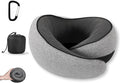 Travel Pillow for Airplane, Memory Foam Neck Pillow for Travel with Chin Support, Washable Cover & Storage Bag, Ergonomic 360° Neck Support for Long Flights, Car, Office, Home, Max Grey by Unknown