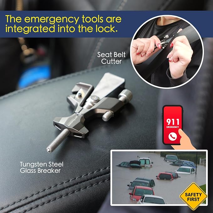 Stinger USA Portable Travel Door Lock w/Seat Belt Cutter and Glass Breaker | Suitable for security equipment in households and hotel rooms - Image 4