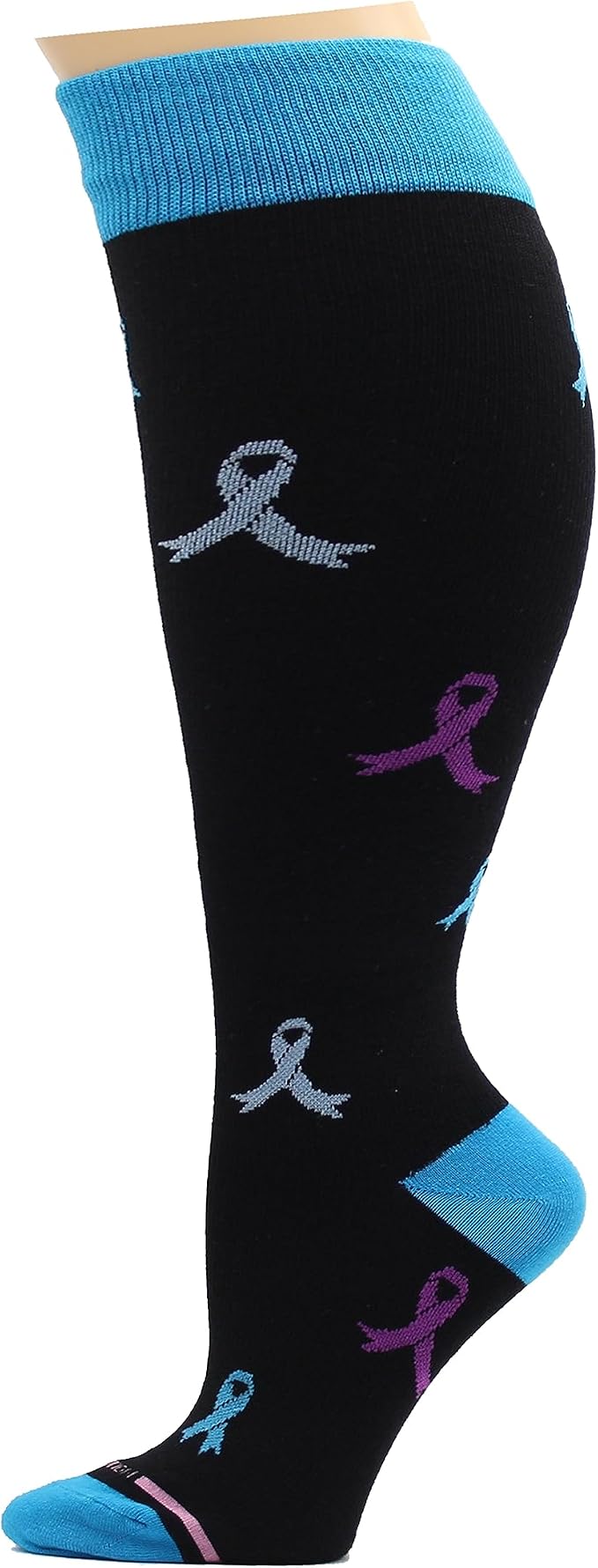 Dr. Motion 4 Pairs Women's Plus Size Wide Calf Compression Knee High Socks Graduated Support - Image 3
