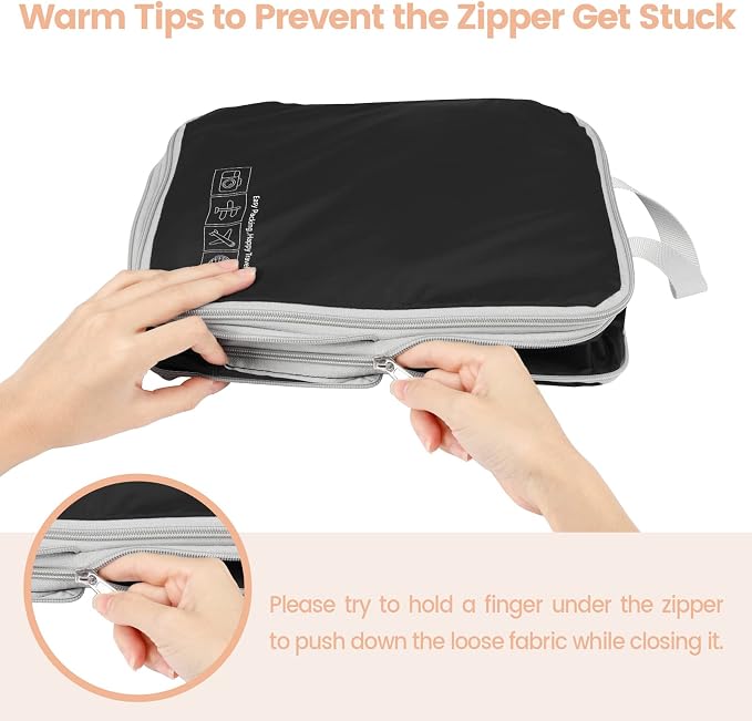 Cambond Compression Packing Cubes for Travel - Luggage Suitcase Organizer | Compression Zip Design for Space-saving, Expandable, Lightweight, Keep Clothes Sorted, Luggage Space Tidy, Carry on Pack Fast - Image 7