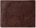 Dockers Men's Bifold Leather Wallet - Thin Slimfold RFID Blocking Security Smart Extra Capacity by Dockers