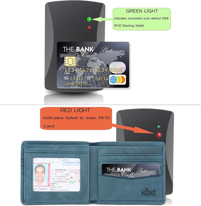 HIMI Wallet for Men-Genuine Leather RFID Blocking Bifold Stylish Wallet With 2 ID Window - Image 5
