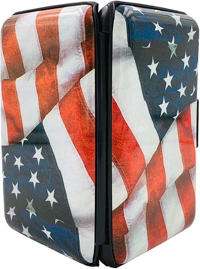 BFL RFID Credit Card Holder for Women or Men, Theft Proof Credit Card Holder, Slim Design Fits in Pocket (Flag) - Image 3