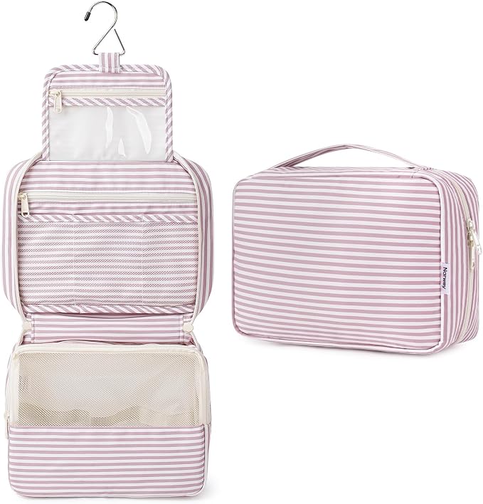 Narwey Small Hanging Travel Toiletry Bag for Women, Travel Bag for Toiletries, Makeup Bag Organizer Cosmetic Bags Make Up Bags for Girls by Narwey