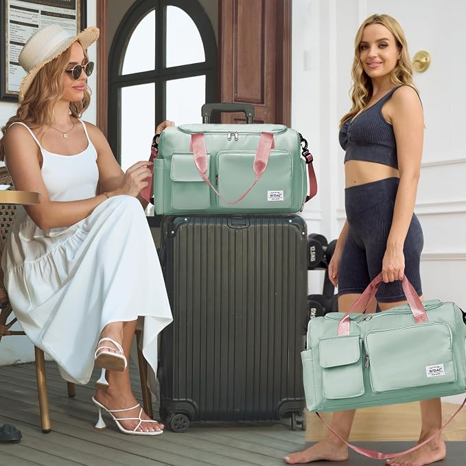NPBAG Women Travel Duffel, Multi Functional Large Expandable Weekender Carry-on Tote, Gym Workout Overnight Bag, Mommy Hospital Bag for Labor and Delivery - Image 7