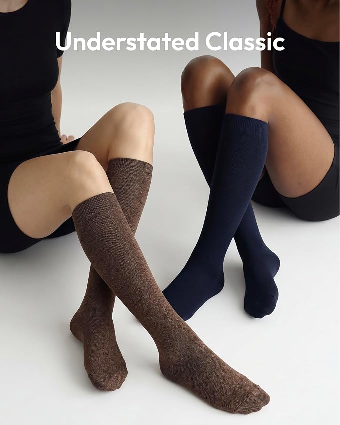 Jeasona Cotton Compression Socks for Flying Women Men 15–20 mmHg 3 Pairs Circulation Support Socks for Pregnancy Nurse - Image 6