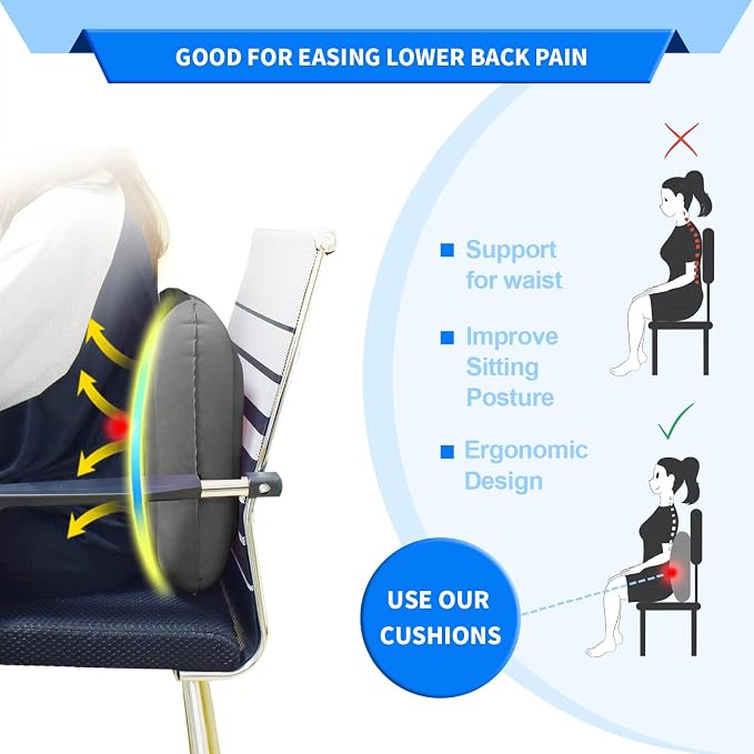 Donut Seat Cushion, Inflatable Sitting Cushion, Coccyx Cushion | Donut Pillow for Tailbone Pain, Portable Inflatable Seat Cushion Pressure Relief, Suitable for Car, Airplane, Travel, Grey - Image 8