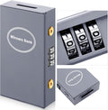 Reallnaive 1 Pack Metal Box for Gamblers Pocket Sized Winner Bank Casino Cash Box with 2 Keys Portable Casino Money Safe strongbox for Cash Saving Go Home Money Gifts(Silver,Coded) by Reallnaive