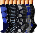 CHARMKING Compression Socks for Women & Men Circulation (8 Pairs) 15-20 mmHg Best Calf Socks Support for Athletic Cycling by CHARMKING