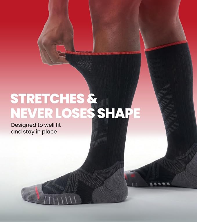 RUIXUE Compression Socks Men Women, Graduated 15-20mmHg Support Breathable for Travel Flight Running Cycling Daily Use - Image 4