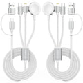 2Pack Travel Essentials for Apple Watch Charger,Cruise Vacation Camping Essentials,iPhone Charger,Multi Charging Cable,3 in 2 Charging Docks for iWatch Series 11-2/Ultra,iPhone 17-12,Car,White by ChargeBeyondPowerWithin