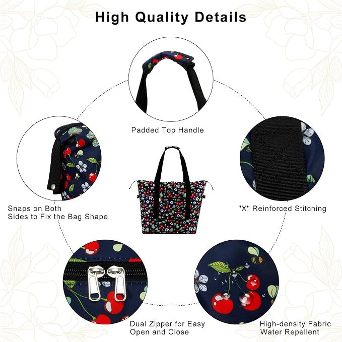 Expandable Duffel Bag for Women with Trolley Sleeve/Wet Pocket Weekender Travel Tote Large Carry On Overnight Luggage - Image 5
