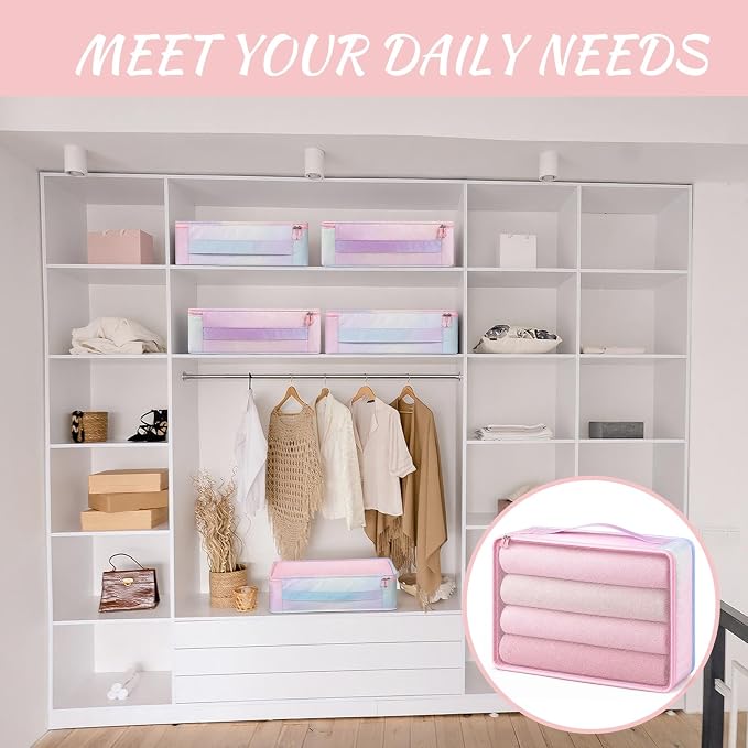 Silkfly 8 Pcs XL Packing Cube for Travel Luggage,Simple,Pastel | 17.7 x 13 x 4.7, Same Size, Pastel Suitcase Storage Organizer Set, Reusable Mesh Clothes Cube for Hike Camp Family Accessory - Image 4