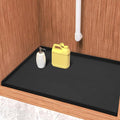URMONA Waterproof Silicone Under Sink Mat 34'' x 22'' Shelf Liner for Kitchen and Bathroom, Cabinet and Counter Protector, Storage and Organizers, Litter Mat, Pet Cat Puppy Essentials(Black) by URMONA