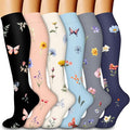 Compression Socks for Women & Men Circulation(6 pairs)-Graduated Supports Socks for Running, Athletic Sports by LaiteHebe