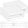 Vtopmart 14 Pack Drawer Dividers for Clothes, 4" High 10.2"-16.5" Adjustable Expandable Dresser Drawer Organizer, Clear Plastic Separators for Dresser, Baby Clothing, Underwear, Cosmetic, Toiletries | Expandable Dresser Drawer Organizer, Clear Plastic ... by Vtopmart