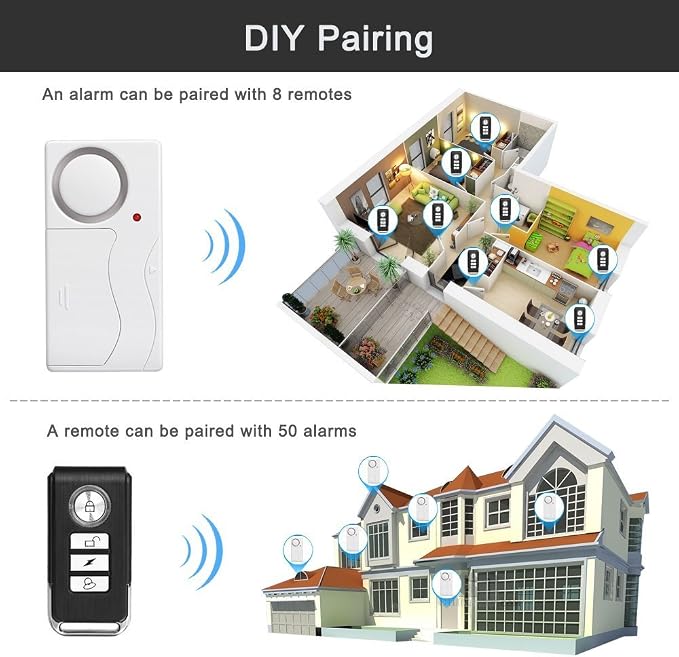 WSDCAM Door Alarm Wireless Anti-Theft Remote Control Door and Window Security Alarms - Image 7