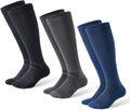 Compression Socks for Women and Men,Mild Support(3 Pairs) Unisex | Knee High,Graduated Compression,L/R Foot Labels,Breathable Fabric,Best for Flying/Nurses/Travel/Cycling/Pregnancy/Daily Wear by musesox