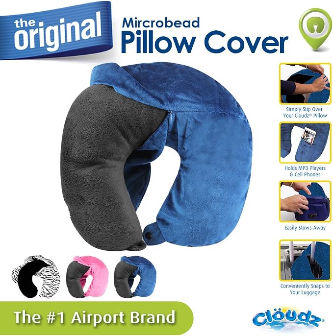 Washable Travel Neck Pillow Cover - Blue - Image 2
