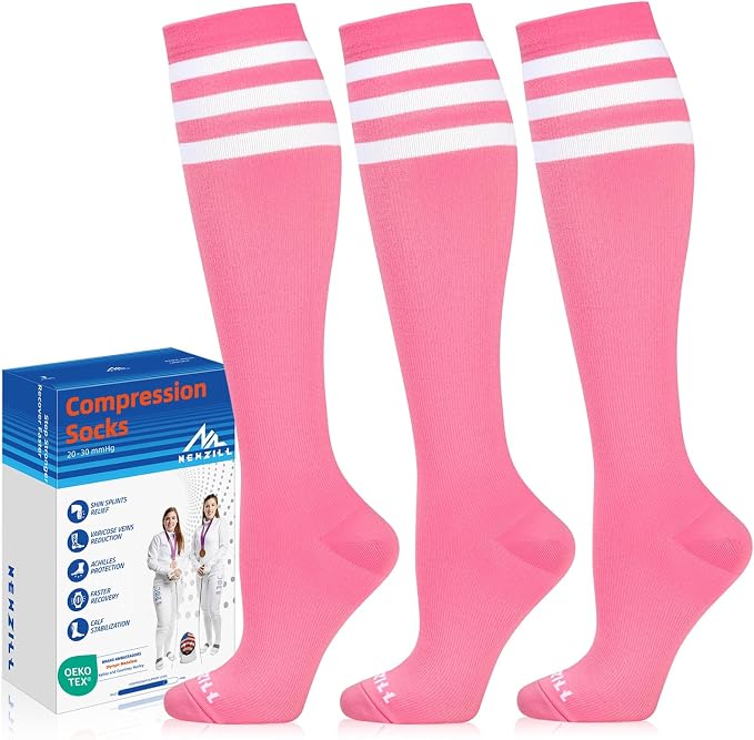 NEWZILL Medical Compression Socks for Women & Men, 20-30 mmHg Knee-High Support for Circulation, All-Day Comfort for Work Travel Running Cycling and Fitness by NEWZILL