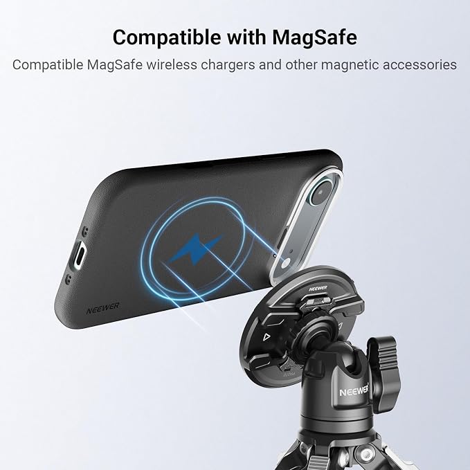 NEEWER Phone Case for Air Only, Modular Protective TPU/PC Phone Cover with 67mm Filter Ring, 17mm Lens Backplate, T Mount Lens Adapter Compatible with Moment MagSafe iPhone Air, PA162 (Black + Silver) - Image 6