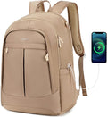 Hidds Travel Laptop Backpack for Women 15.6 Inch Computer Backpacks with USB Charging Hole Anti Theft Carry on Bag College Bookbag Large Back Pack for Work Business Traveling Commuter Daypack-Coffee by Hidds