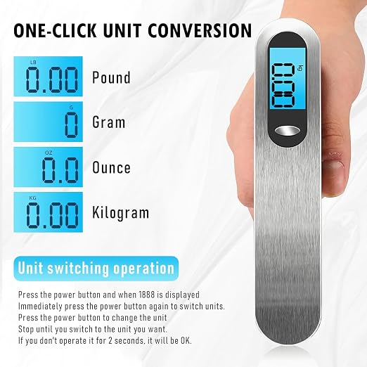 Luggage Scale, NEW 2.0 Portable Digital Suitcase Weight Scale with USB Charging, 110 Lb/50kg Luggage Scale with Hook, Travel Scale for Travel, Household and Outdoor - Image 2