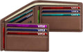 Wallet for Men Slim RFID Blocking Genuine Leather Bifold Mens Wallet | Front Pocket Credit Card Holder with 2 ID Windows, Holds 12 Cards & Cash Minimalist Thin Wallet, Gifts for Men by Unknown