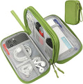CAAORDKSO Electronic Organizer Travel Cable Accessories Bag, Tech Pouch Electronic Organizer Case, Travel Essentials for Cable, Cord, Charger, Phone, SD Card, Power Bank, Earphone (Grass Green,Medium) by Unknown