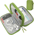 CAAORDKSO Electronic Organizer Travel USB Cable Accessories Bag/Case, Waterproof Electronics Accessories Case Organizer Bag for Cable, Cord, Charger, Phone, Power Bank, Earphone (Grass Green, Large) by Unknown