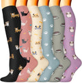 Sooverki Compression Socks for Women & Men 6 Pairs is Best Supportive Knee High Stockings for Circulation, Travel, Nurses by Sooverki