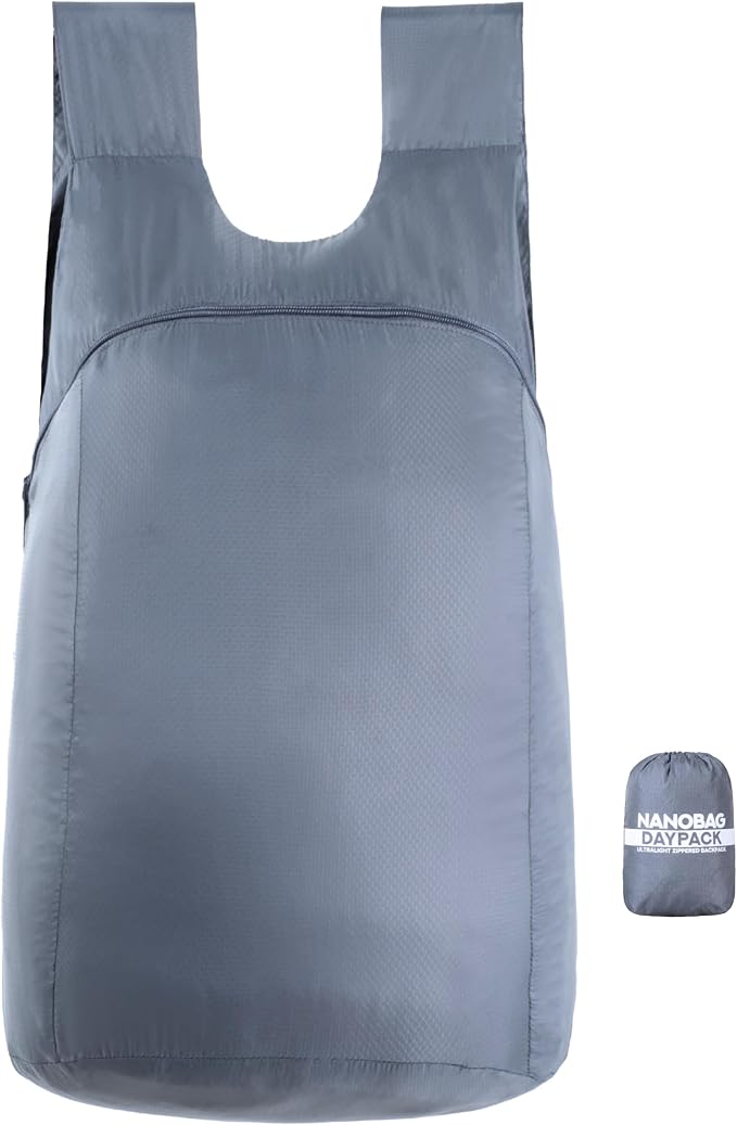 Nanobag Daypack 16L Ultralight Packable Foldable Travel Backpack for Hiking | 1.15 oz Portable Collapsible Pocket-Size with YKK Zipper and Wide Comfortable Shoulder Straps for Everyday Use and Sports by Nanobag