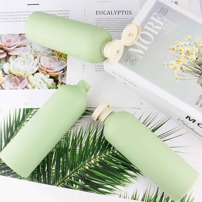 5 Pcs 400ml/13.5oz Squeeze Bottles Plastic Travel Lotion Bottles Refillable Containers with Flip Cap for Toiletries Creams Lotion Shampoo Conditioner - Image 4