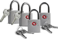 Luggage Locks TSA Approved 4 Pack, TSA Locks for Luggage International Travel Essentials, Small Padlock with Key, Keyed Alike Mini Padlock for Suitcase, Backpack, Bag, Zipper, Case, Box by SpecializeinCombinationLock