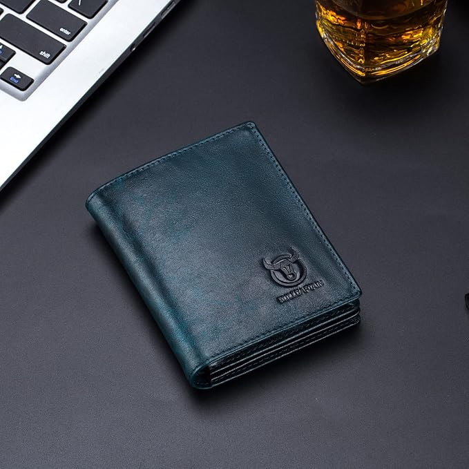 BULLCAPTAIN Large Capacity Genuine Leather Wallet for Men QB-027 | Bifold Wallet,RFID Blocking,Credit Card Holder,15 Card Slots,Special Expandable Design,gift choice - Image 2