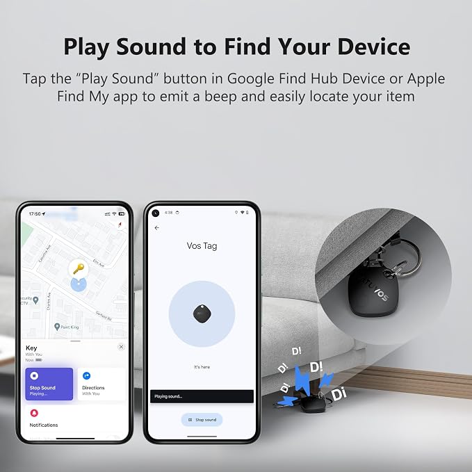 ATUVOS Air Tracker Tags-4 Pack for Android & iOS, Tracker Tags Work with Google Find Hub or Apple Find My APP, Smart Tags for Android, IP67 Waterproof Bluetooth Tracker Tag for Luggage, Keys - Image 2