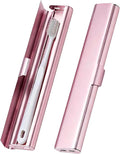 Portable Toothbrush Travel Case: Breathable & Dirt-Proof Hotel Camping Outdoor - Aluminum for Storage Recyclable Traveler (1, Rose Gold) by betevie