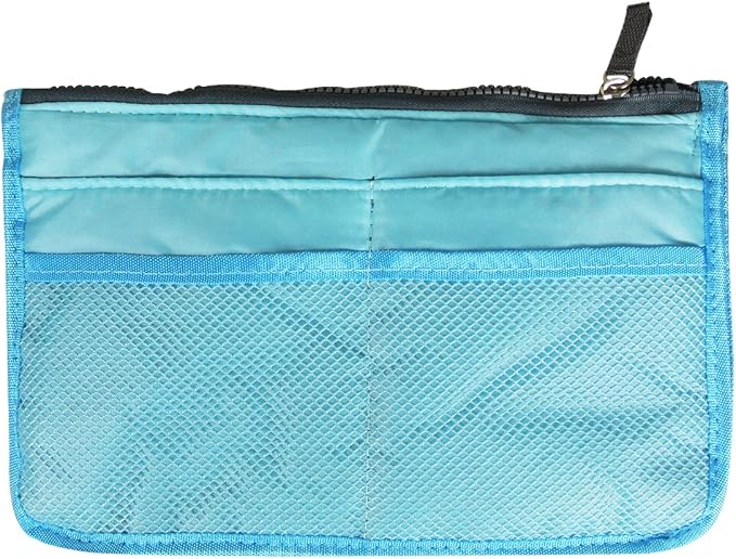Bag Organizer Purse Insert Handbag Organizer Travel Bag, Blue - Image 4