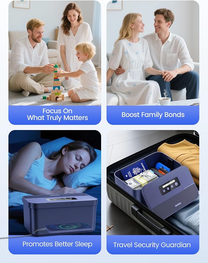 Vaydeer Timed Lock Box, Phone Lock Box with Timer for Focus & Self-Control | Safe Lockable Box with Digital Timer, Unplug from Phones, Video Games, Social Media, Snacks and Reduce Screen Time - Image 7