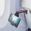 Travel Accessories, Universal Seat Back Tray Table Hands Free Phone Clip Holder, Adjustable Pocket Size Airplane Travel Essentials Compatible with iPhone and Android (Pink Butterfly B) by BEYONDCELL