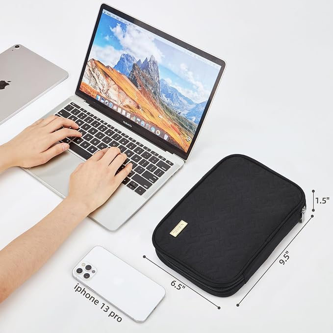 NISHEL Travel Cord Organizer, Electronic Cable Accessories Storage Bag | Bag for chargers, cables, phones, hard drives, USB devices and SD cards, ideal for travel and daily use,Black - Image 6