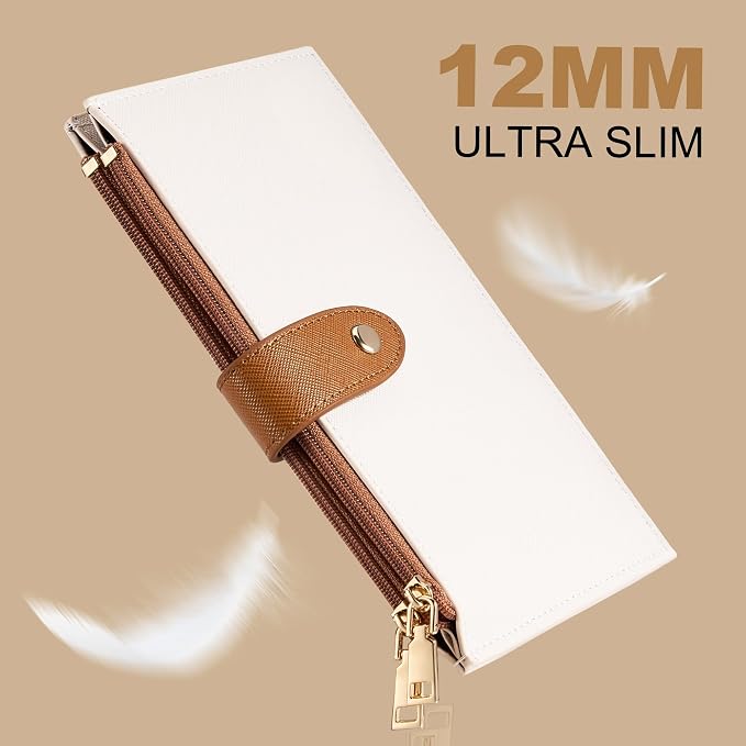 Travelambo RFID Wallet Women Bifold Multi Card Wallet Case with Zipper Pocke Credit Card Holder for Women - Image 8