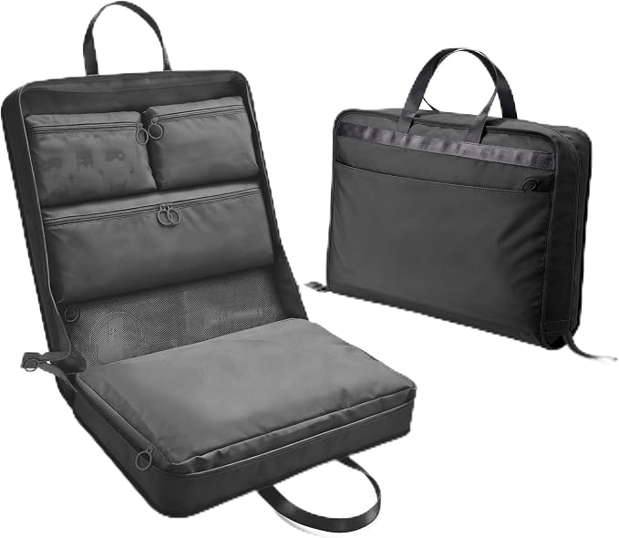 VS VOGSHOW Hanging Suitcase Organizer, 5 in 1 Foldable Travel Storage Bag for Women, Portable Packing Cube Closet with Compartments for Clothes (Black) by VSVOGSHOW